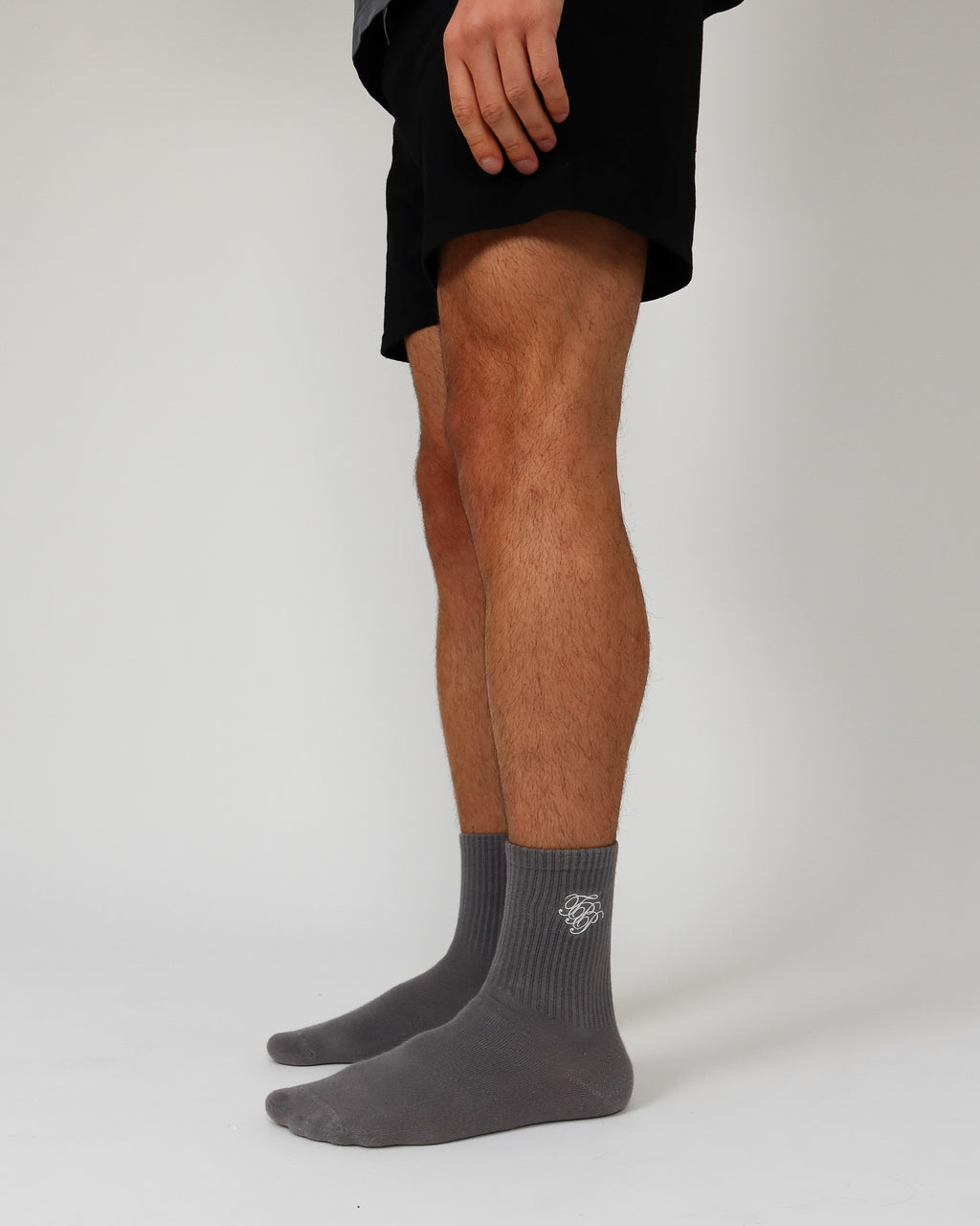 Pilates Grip Socks in Concrete